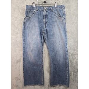 Levi's Silver Tab‎ Jeans Mens Fit 36x27 Blue Distressed True Boot Straight